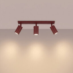 Luminosa Lighting Luminosa Ring Ceiling Spotlight Bar Burgundy 3X Gu10 - thumbnail 3