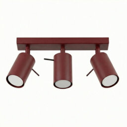 Luminosa Lighting Luminosa Ring Ceiling Spotlight Bar Burgundy 3X Gu10