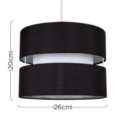 Valuelights Sophia Small Black 2 Tier Ceiling Light Shade And Bulb (D)26Cm - thumbnail 9