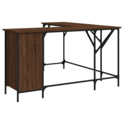Berkfield Desk Brown Oak 141X141X75 Cm Engineered Wood - thumbnail 2