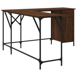 Berkfield Desk Brown Oak 141X141X75 Cm Engineered Wood - thumbnail 6