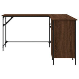 Berkfield Desk Brown Oak 141X141X75 Cm Engineered Wood - thumbnail 5