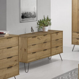 Core Products Augusta Pine 3+3 Drawer Wide Chest Of Drawers H73.6Cm X W119.3Cm X D39.5Cm - thumbnail 8