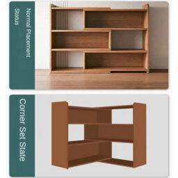 Wooden Shelf Bookcase Shelving 4 Tier Display Storage Unit Stand Stretchable - thumbnail 9