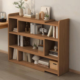 Wooden Shelf Bookcase Shelving 4 Tier Display Storage Unit Stand Stretchable - thumbnail 5
