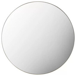 Xample Gallery Hayle 100Cm Round Mirror Champagne Metal Frame, Wall Mount Included, Stylish Home Décor, Mdf & Glass Construction - thumbnail 4