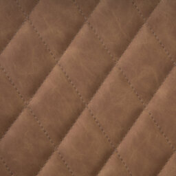 Beliani Faux Leather Dining Chairs Set Of 2 Brown Quilted With Iron Legs - thumbnail 9
