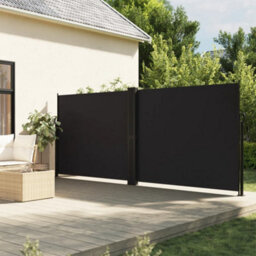 Walplus Retractable Side Awning Garden Sun Shade Canopy Gazebo For Back Door, Porch, Patio Black 160X1000 Cm - thumbnail 1