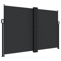 Walplus Retractable Side Awning Garden Sun Shade Canopy Gazebo For Back Door, Porch, Patio Black 160X1000 Cm - thumbnail 2