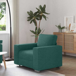 Vidaxl Sofa With Cushion Dark Green 100 X 77 X 82 Cm Fabric - thumbnail 1