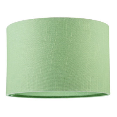 Happy Homewares Designer Frosted Lime Green Textured Linen Fabric Circular Lamp Shade - image 1