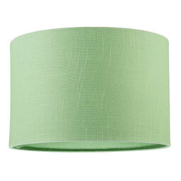 Happy Homewares Designer Frosted Lime Green Textured Linen Fabric Circular Lamp Shade - thumbnail 1