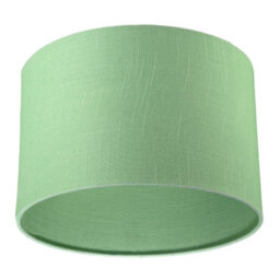 Happy Homewares Designer Frosted Lime Green Textured Linen Fabric Circular Lamp Shade - thumbnail 5