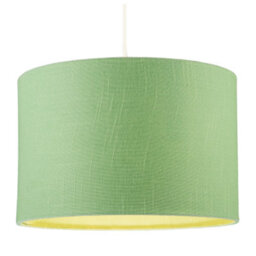 Happy Homewares Designer Frosted Lime Green Textured Linen Fabric Circular Lamp Shade - thumbnail 2