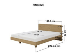 Noomi Demi Wooden Bed Frame With Headboard Storage, Kingsize, Oak - thumbnail 6