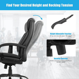 Costway Executive Chair 6 Point Massage 360 Swivels Adjustable High Back Office Chair - thumbnail 5
