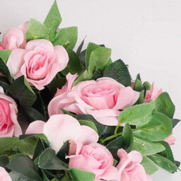 Artificial Rose Garlands, Tendrils, 4 Pieces (70 Cm) In Artificial Silk, Flower Garlands For Home, Office, (Pink) - thumbnail 3