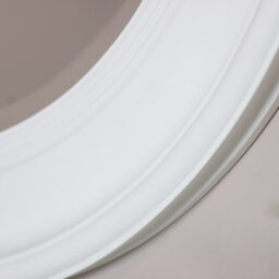 Melody Maison Large Round Vintage White Wall Mirror 80Cm X 80Cm - thumbnail 3