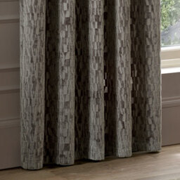 Paoletti Manhattan Velvet Room Darkening Eyelet Curtain Pair, Mink, (W) 168 X (D) 183Cm - thumbnail 5