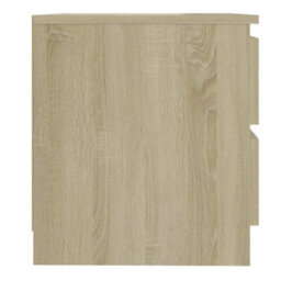Berkfield Bed Cabinets 2 Pcs Sonoma Oak 50X39X43.5 Cm Engineered Wood - thumbnail 5