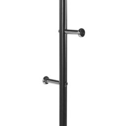 Beliani Black Metal Clothes Rail 175 X 50 Cm Freestanding Rack With 4 Hooks - thumbnail 5
