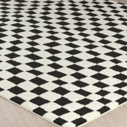 Livabliss Freud-Modern Black Ivory High Pile Checkered Living Dining Bedroom Rug 160 X 213 Cm Easy Care, Non Shedding - thumbnail 6