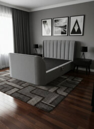 Mayfair Ottoman 2.1 Media Tv Bed With Soundbar In Smoke Grey Fabric - Super King 6Ft - thumbnail 4