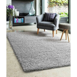 Melrose Venus Super Soft Silver Shaggy Area Rug 200/290Cm - thumbnail 1