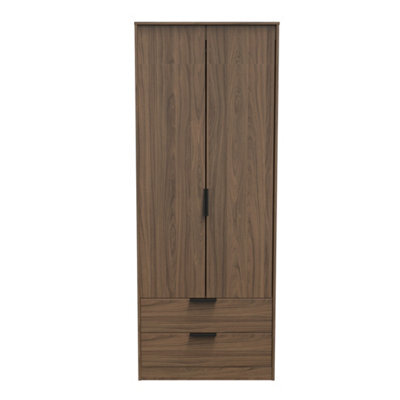 Fuji 2 Door 2 Drawer Wardrobe In Carini Walnut (Ready Assembled) - image 1