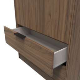Fuji 2 Door 2 Drawer Wardrobe In Carini Walnut (Ready Assembled) - thumbnail 6