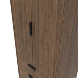 Fuji 2 Door 2 Drawer Wardrobe In Carini Walnut (Ready Assembled) - thumbnail 4