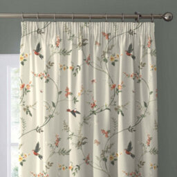Dreams & Drapes Darnley Nature Inspired Print Pair Of Pencil Pleat Curtains With Tie-Backs - thumbnail 2