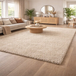 Uetian Light Beige Rug Luxury Thick Carpet 5Cm Dense Pile Cozy Modern Home Floor Rug (120X170) - thumbnail 7