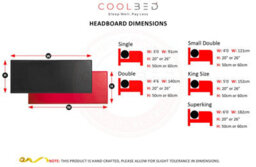 "COOL BED Red Crushed Velvet 5Ft - King Size 20"" Chesterfield Headboard" - thumbnail 3