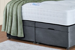 UKBEDFURNITURE Victoria Plush Steel End Opening Divan Ottoman Bed With 54 Inch Headboard - thumbnail 4