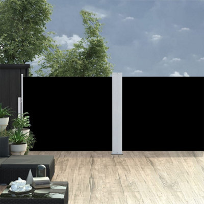 Walplus Retractable Side Awning Garden Sun Shade Canopy Gazebo For Back Door, Porch, Patio Black 140X1000 Cm - image 1