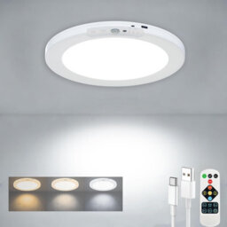 Amorly 8000Mah Motion Sensor Closet Light Indoor,fast Charging Wireless Ceiling Light With Remote,shower Light For Cabinet Hallway - thumbnail 1