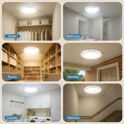 Amorly 8000Mah Motion Sensor Closet Light Indoor,fast Charging Wireless Ceiling Light With Remote,shower Light For Cabinet Hallway - thumbnail 6