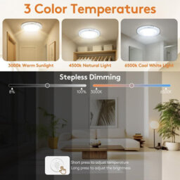 Amorly 8000Mah Motion Sensor Closet Light Indoor,fast Charging Wireless Ceiling Light With Remote,shower Light For Cabinet Hallway - thumbnail 5