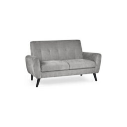 Julian Bowen Monza Upholstered 2 Seater Sofa - Grey Chenille - thumbnail 2