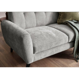 Julian Bowen Monza Upholstered 2 Seater Sofa - Grey Chenille - thumbnail 6