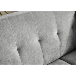 Julian Bowen Monza Upholstered 2 Seater Sofa - Grey Chenille - thumbnail 7