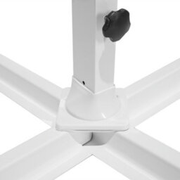 Wyld And Coco Garden Sun Cantilever Parasol With Crank, 300 X 300 Cm, Dark Grey Canopy, White Steel Pole, Weather Resistant - thumbnail 9