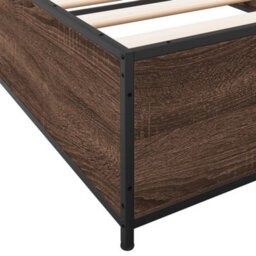 Berkfield Bed Frame Without Mattress Brown Oak 100X200 Cm - thumbnail 7