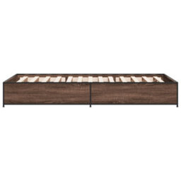 Berkfield Bed Frame Without Mattress Brown Oak 100X200 Cm - thumbnail 5