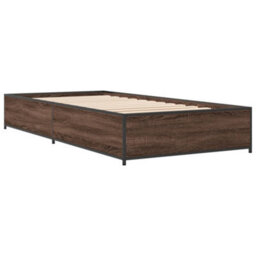 Berkfield Bed Frame Without Mattress Brown Oak 100X200 Cm - thumbnail 6