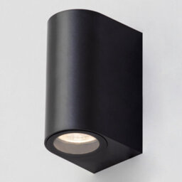 Litecraft Pack Of 2 Wye Black 2 Lamp Outdoor Wall Lights - thumbnail 4