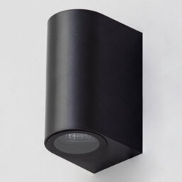 Litecraft Pack Of 2 Wye Black 2 Lamp Outdoor Wall Lights - thumbnail 5