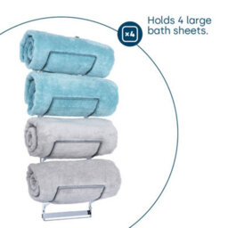 Livivo Over Door Towel Holder Rack Chrome 4 Tier Storage - thumbnail 6