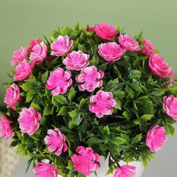 Potted Faux Flowers - Durable Artificial Plant For Outdoor & Indoor Garden Decor - thumbnail 2